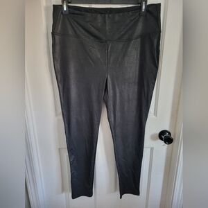 Seven7 Women's Black Faux Leather Leggings Pull-on Pants Size XXL